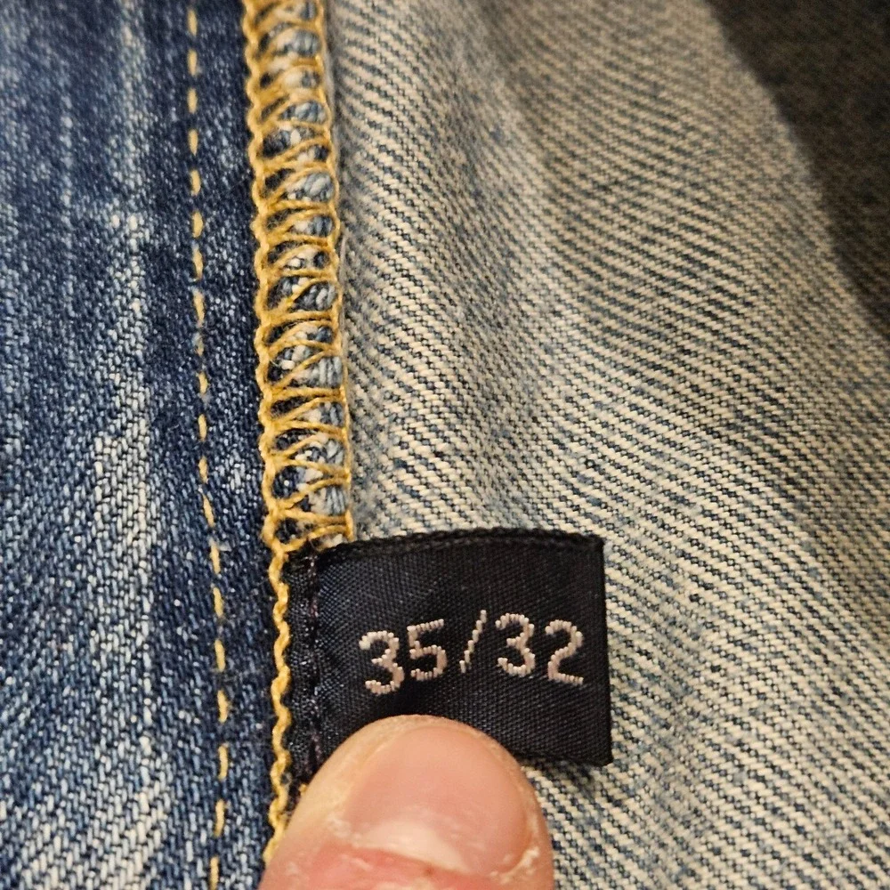 Vintage Polo Ralph Lauren Jeans Mens 35x32 Light Wash Straight Y2K Dungarees